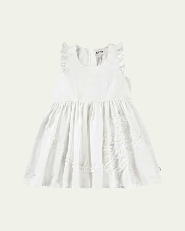 Girl's Cortney Sleeveless Ruffled Cotton Dress, Size 7-16